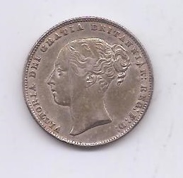 GRAN BRETAÑA DEL AÑO 1867 DE 1 SHILLING